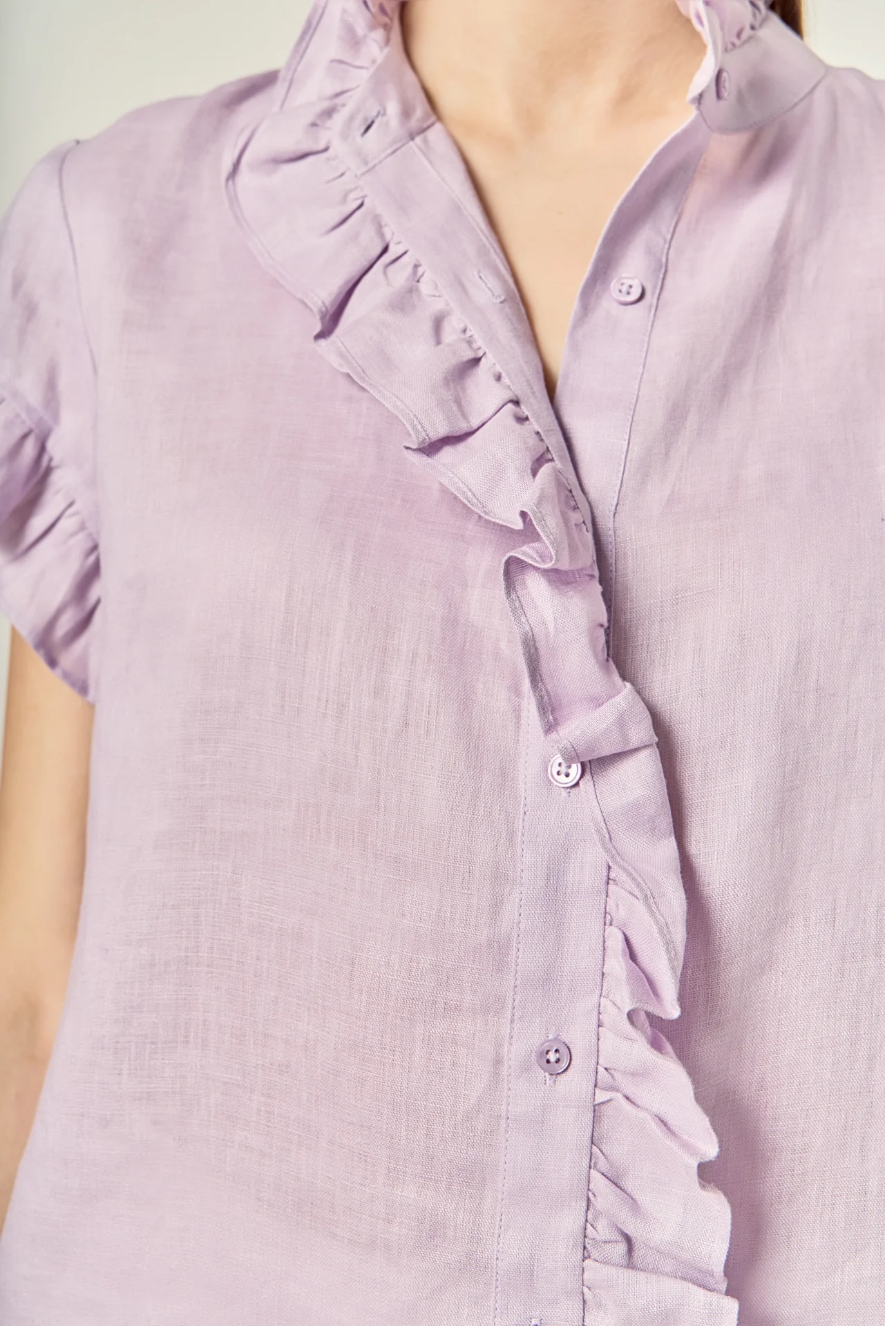 Linen Ruffle Shirt - Image 19