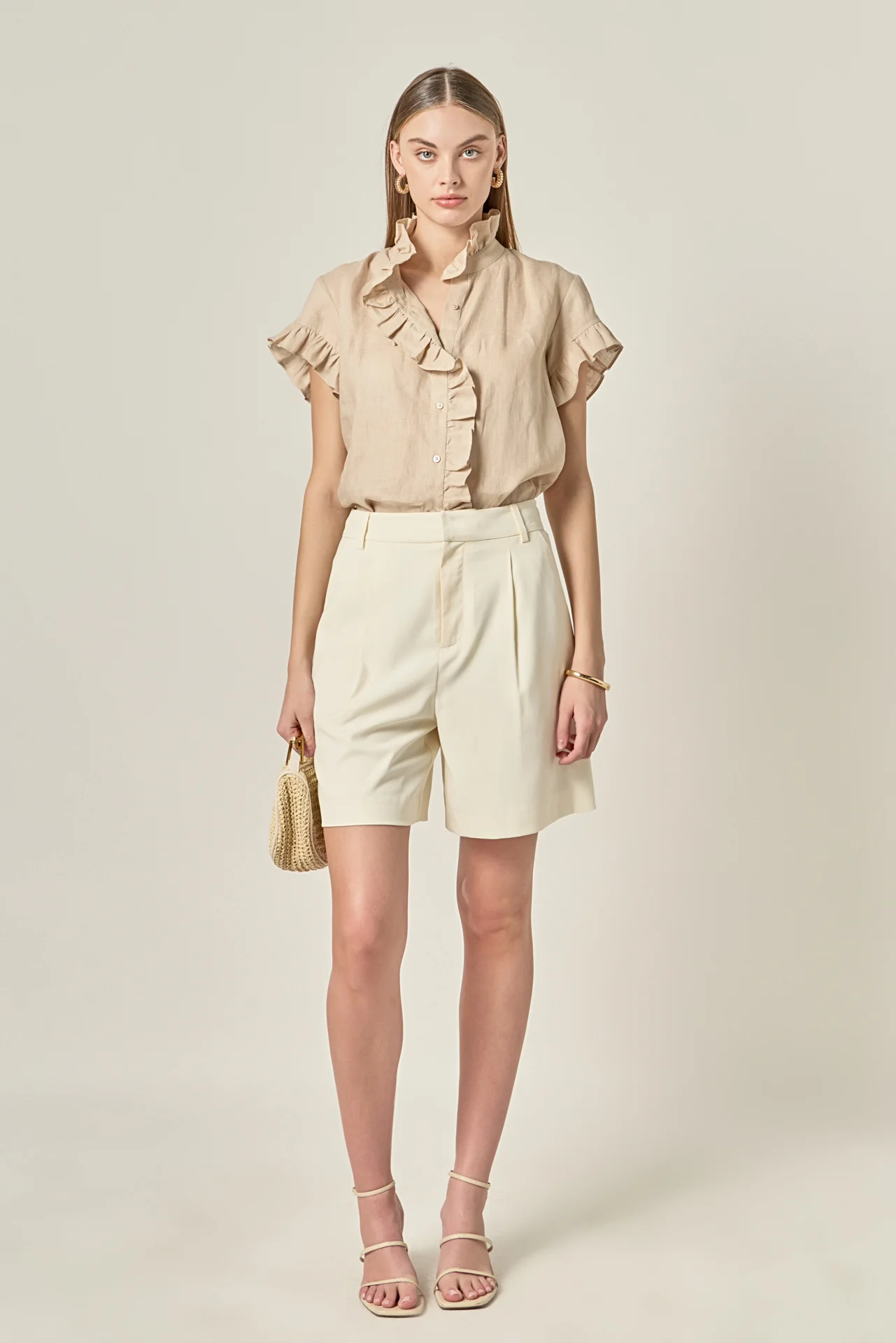 Linen Ruffle Shirt - Image 8