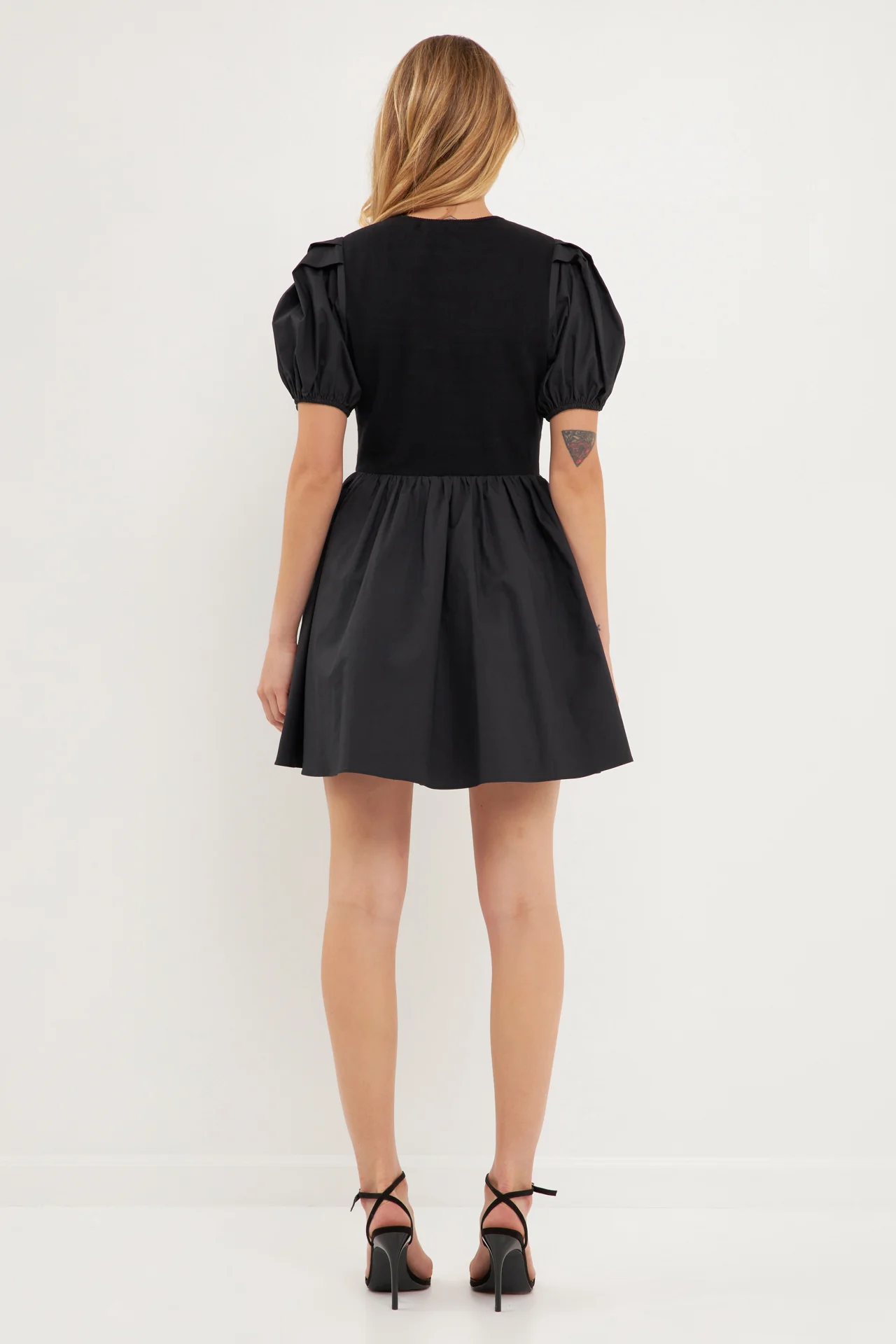 Mixed Media Henley Mini Dress - Image 4