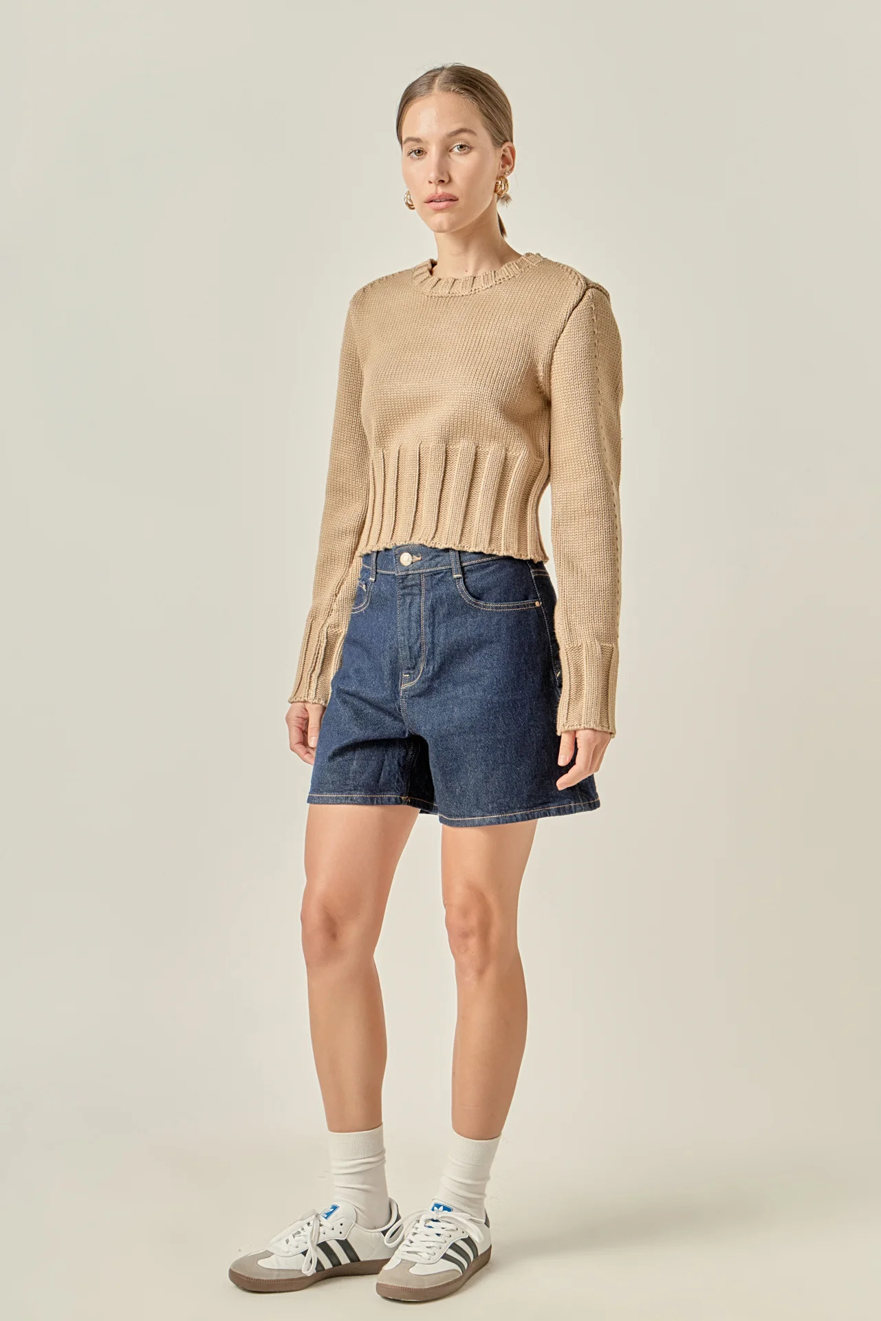 Open Back Cropped Sweater - Image 13