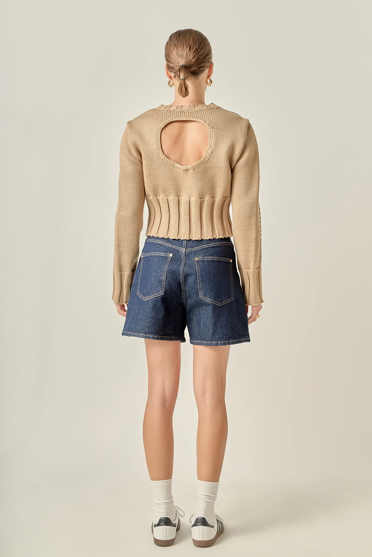 Open Back Cropped Sweater - Image 14