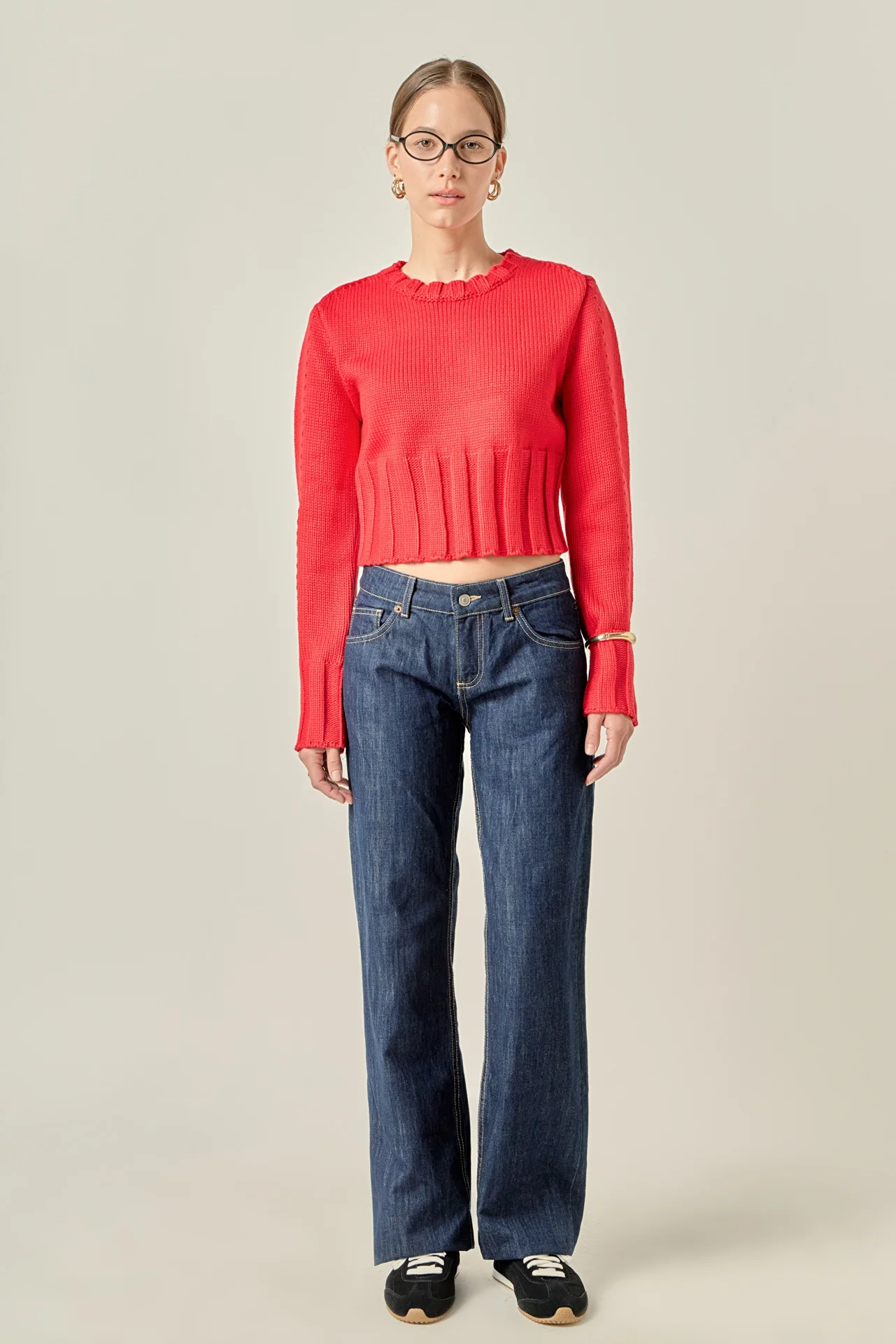 Open Back Cropped Sweater - Image 3
