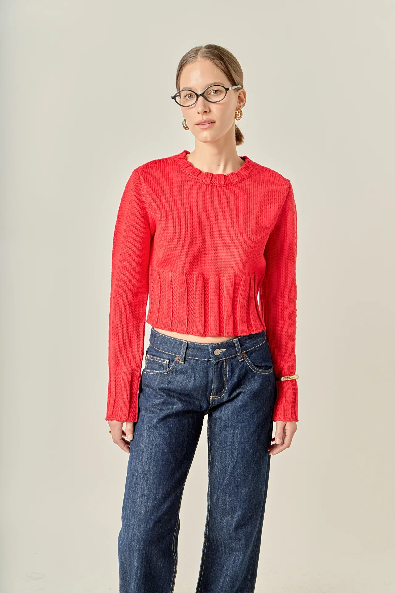 Open Back Cropped Sweater - Image 5