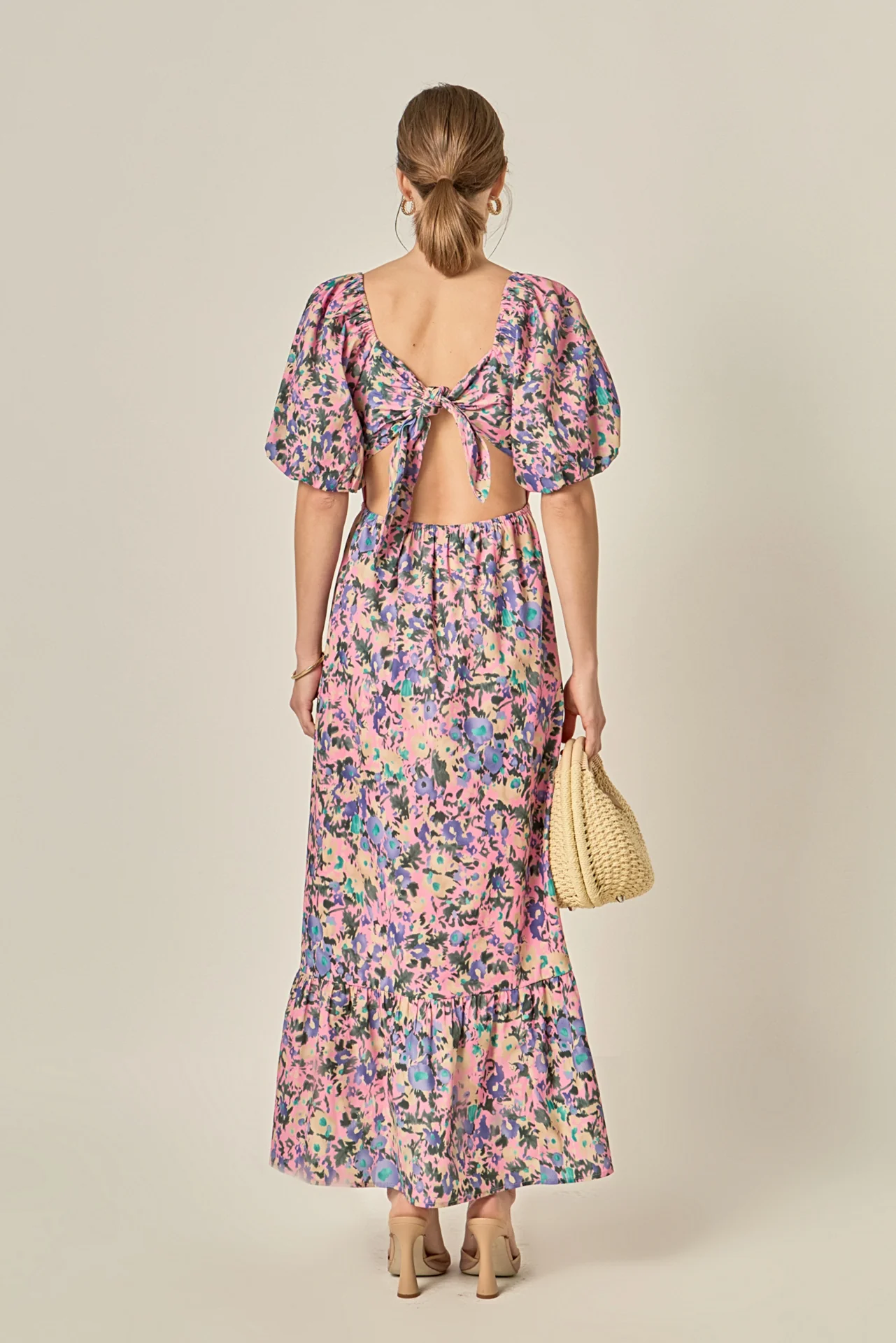 Open Back Tie Maxi Dress - Image 5