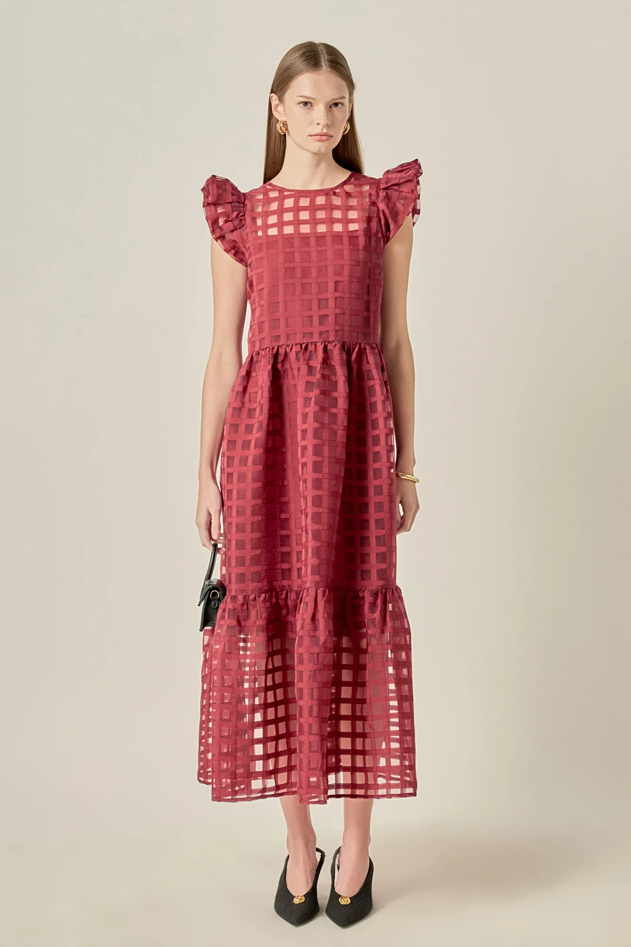 Organza Midi Dress