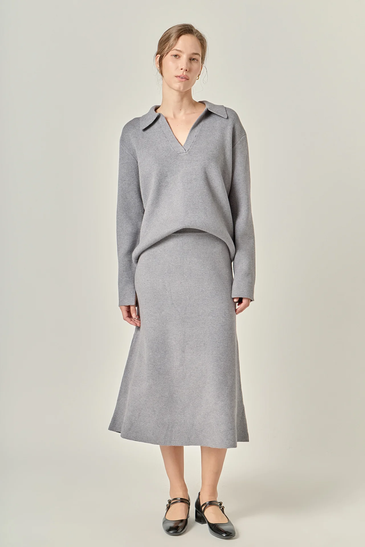 Oversized Collar Knit Top - Image 6