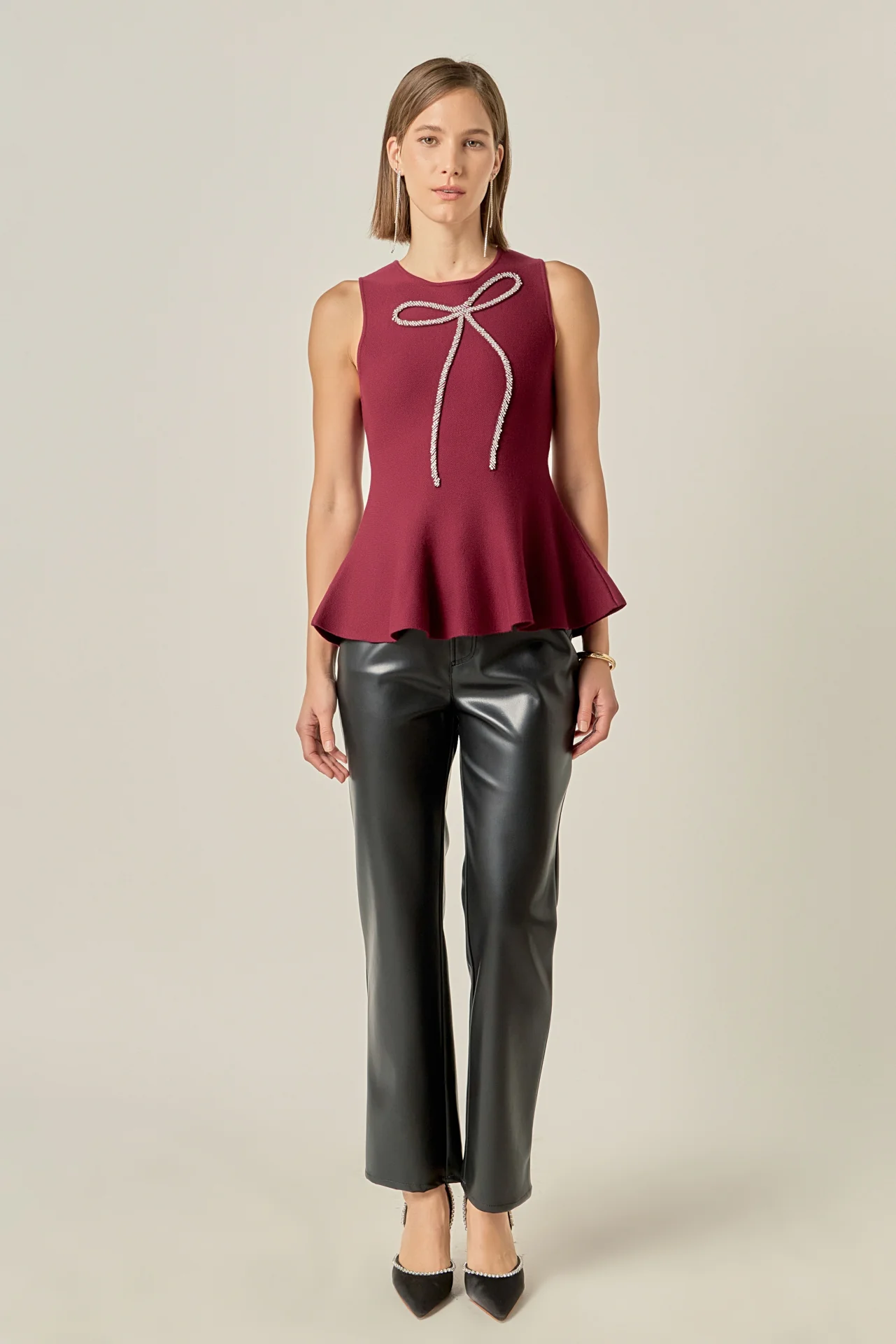 Aria Rhinestone Bow Top