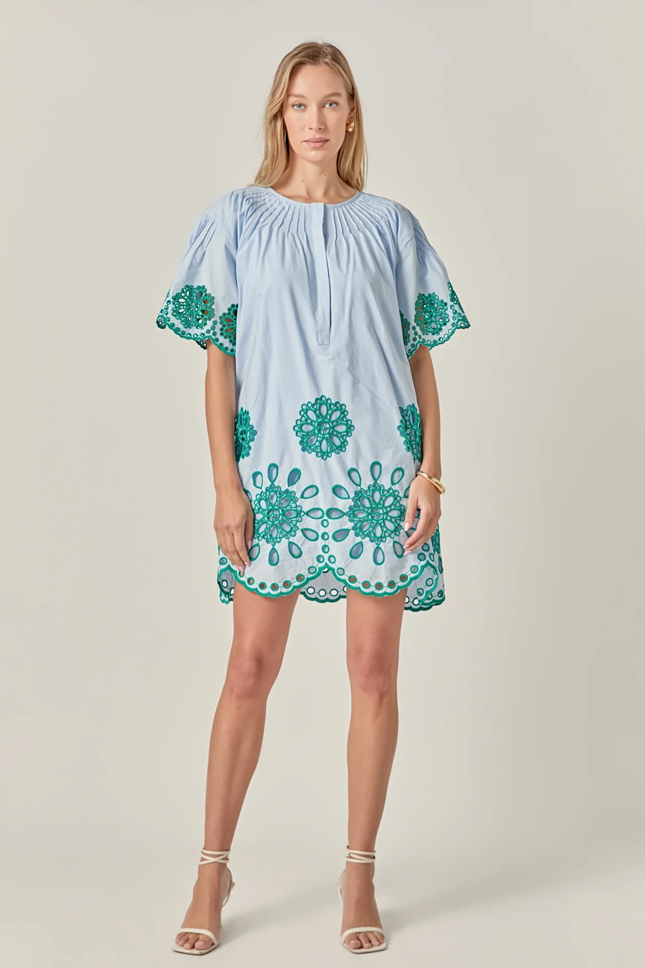 The Paloma Embroidered Mini Dress