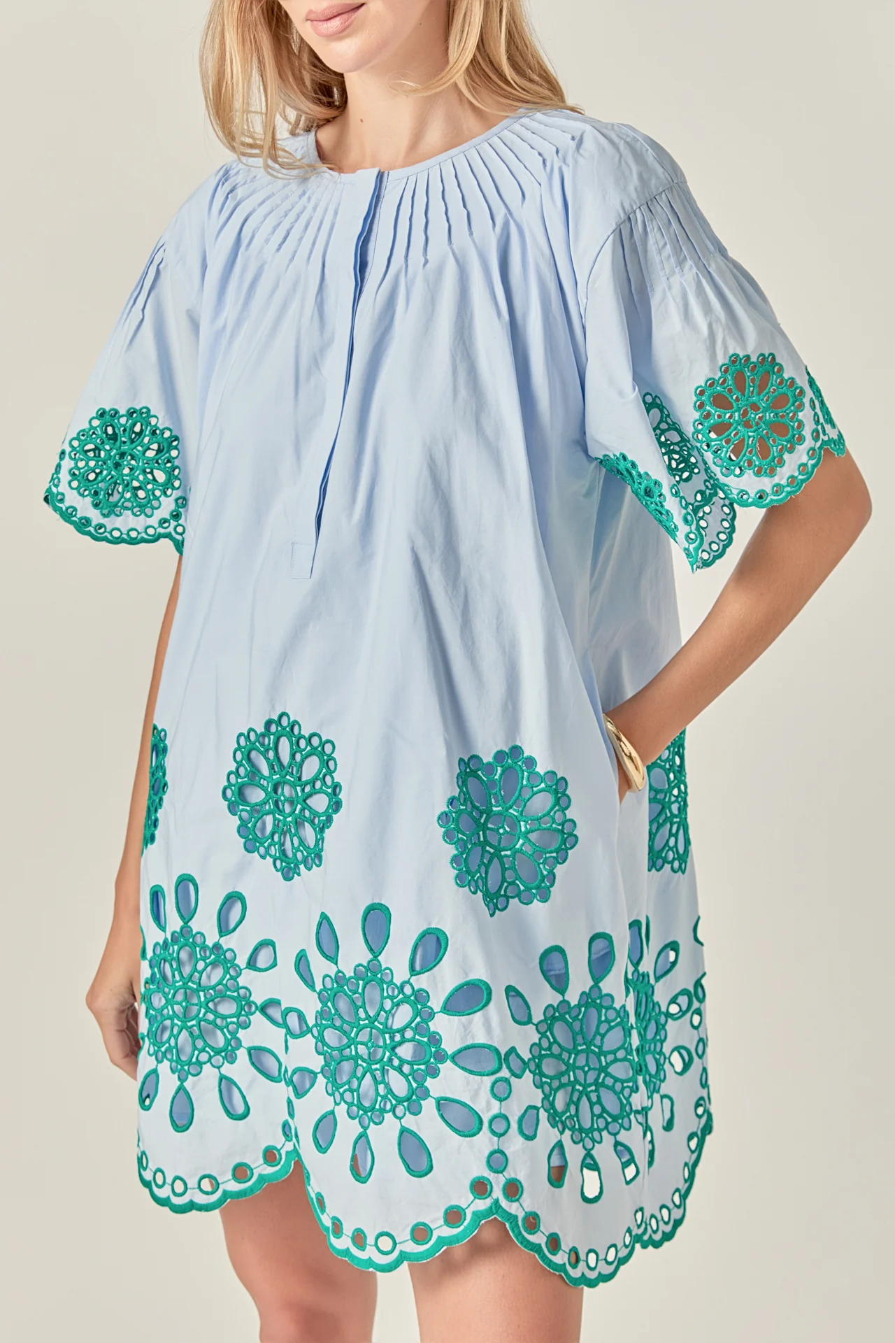 The Paloma Embroidered Mini Dress - Image 2