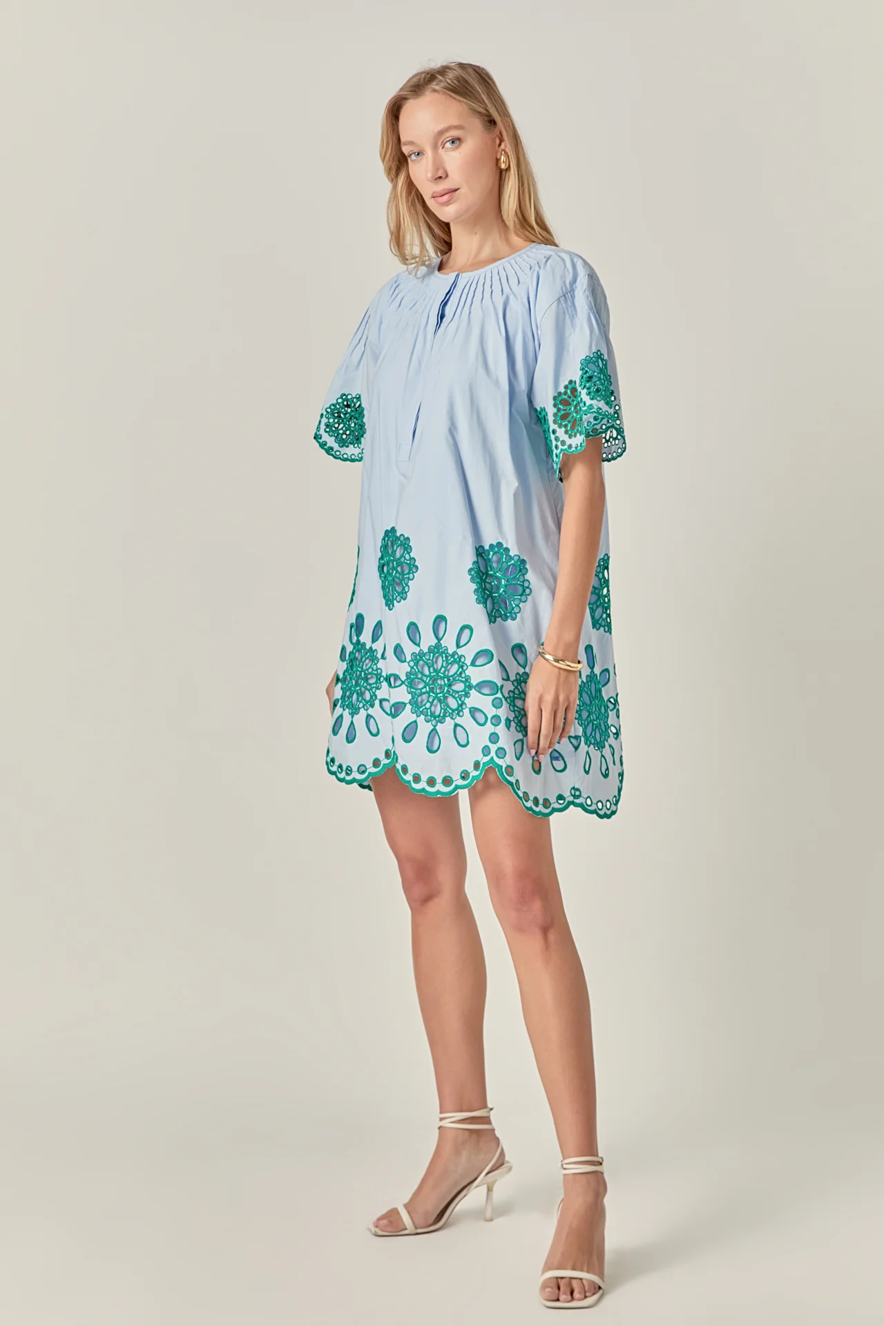 The Paloma Embroidered Mini Dress - Image 3
