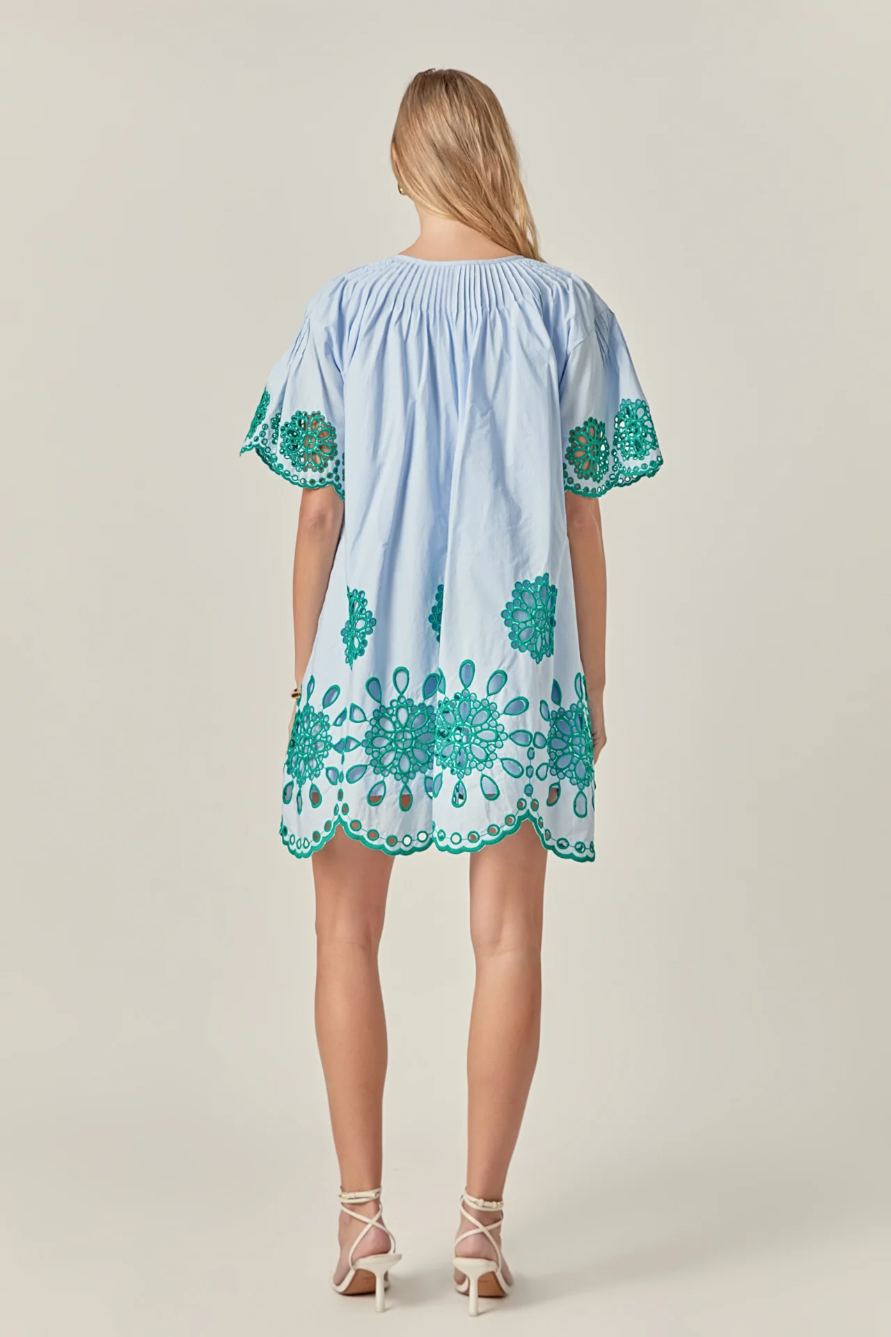 The Paloma Embroidered Mini Dress - Image 4
