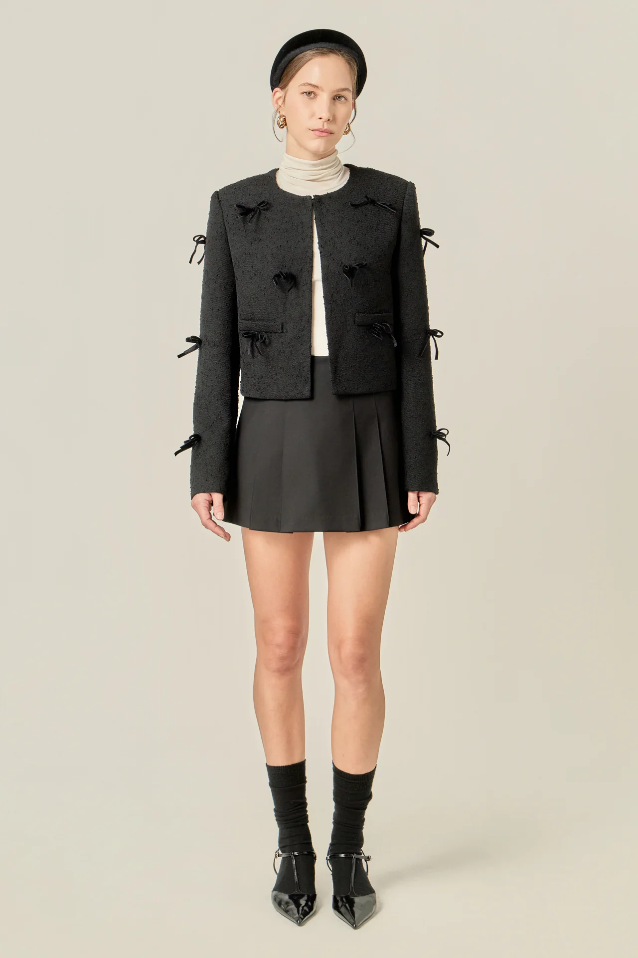 Pleated Mid Rise Skorts