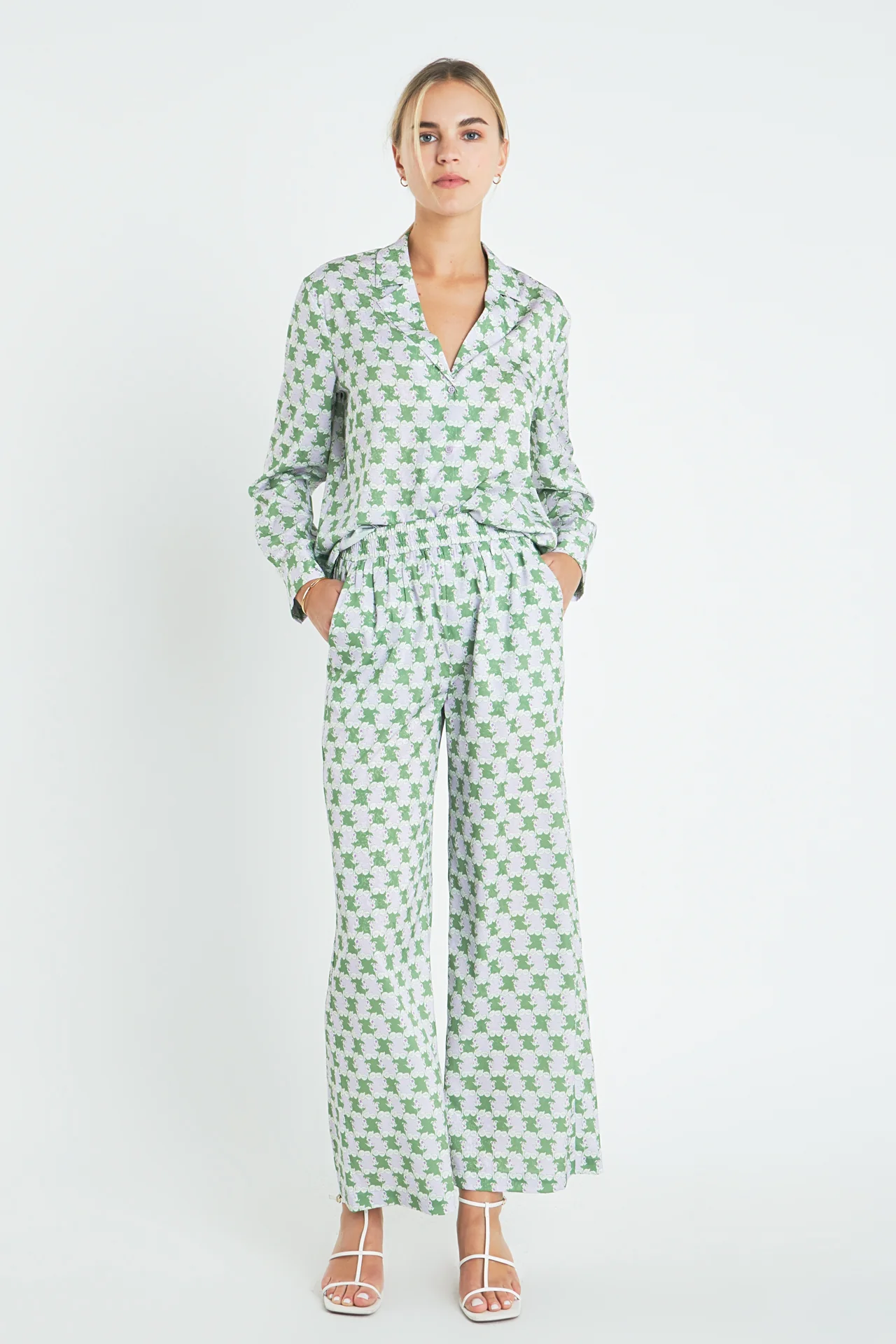 Printed Satin Shirt