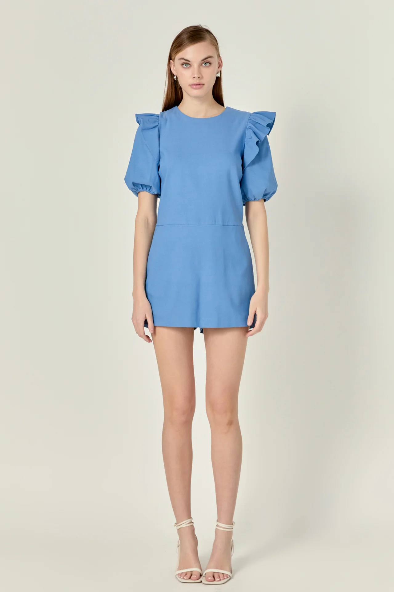 Puff sleeve with Stretched Romper