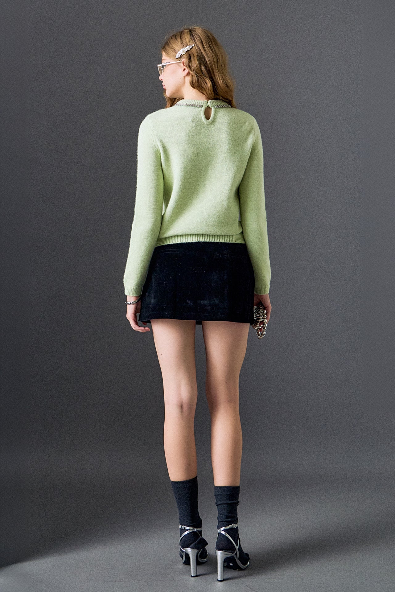 Rhinestone Bow Knit - Image 17