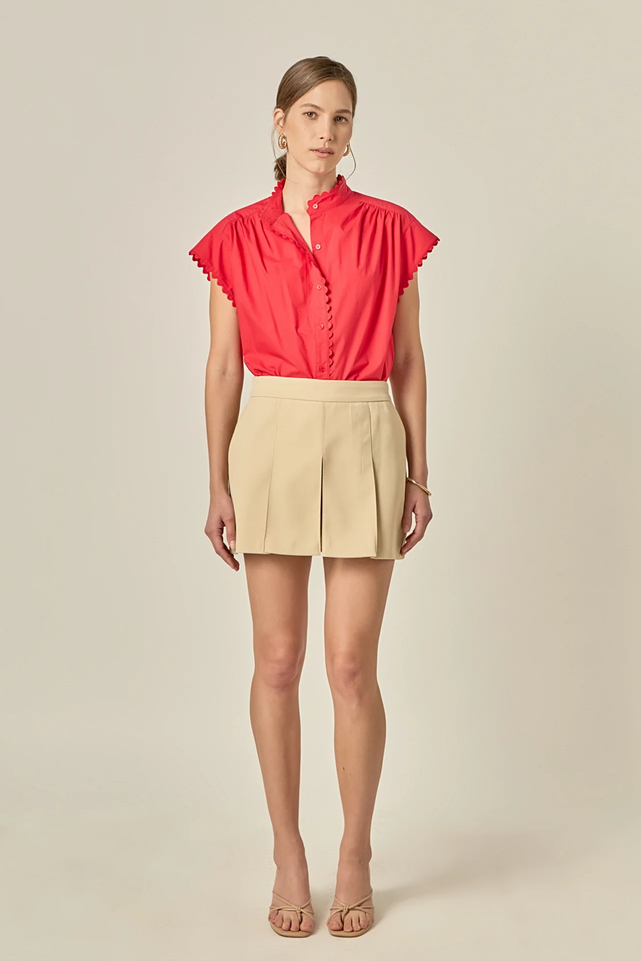 Scallop Trim Ric Rac Short Sleeve Shirt - Image 24
