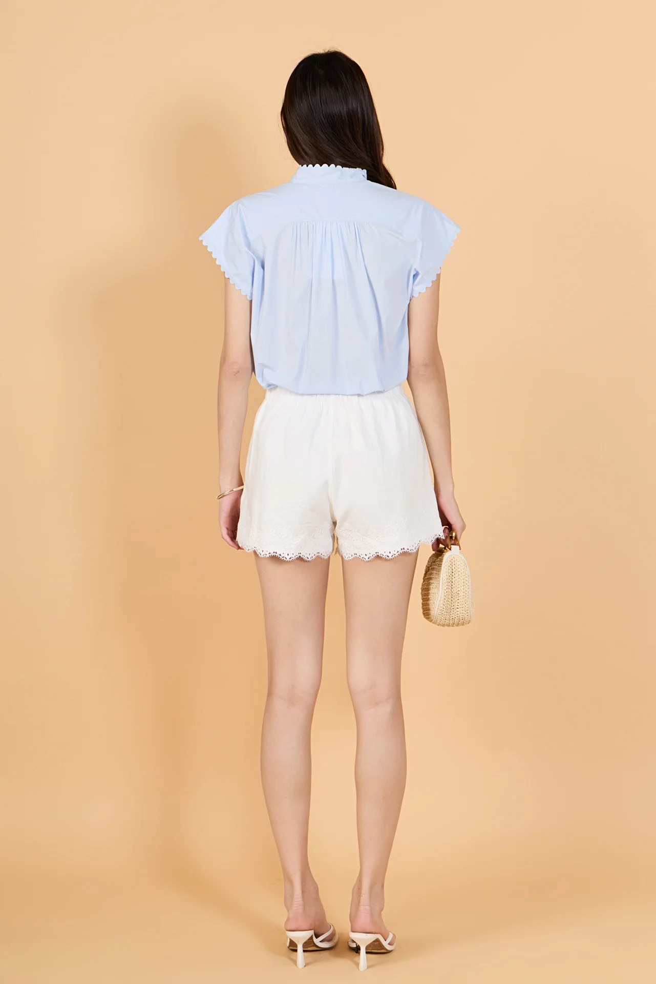 Scallop Trim Ric Rac Short Sleeve Shirt - Image 4