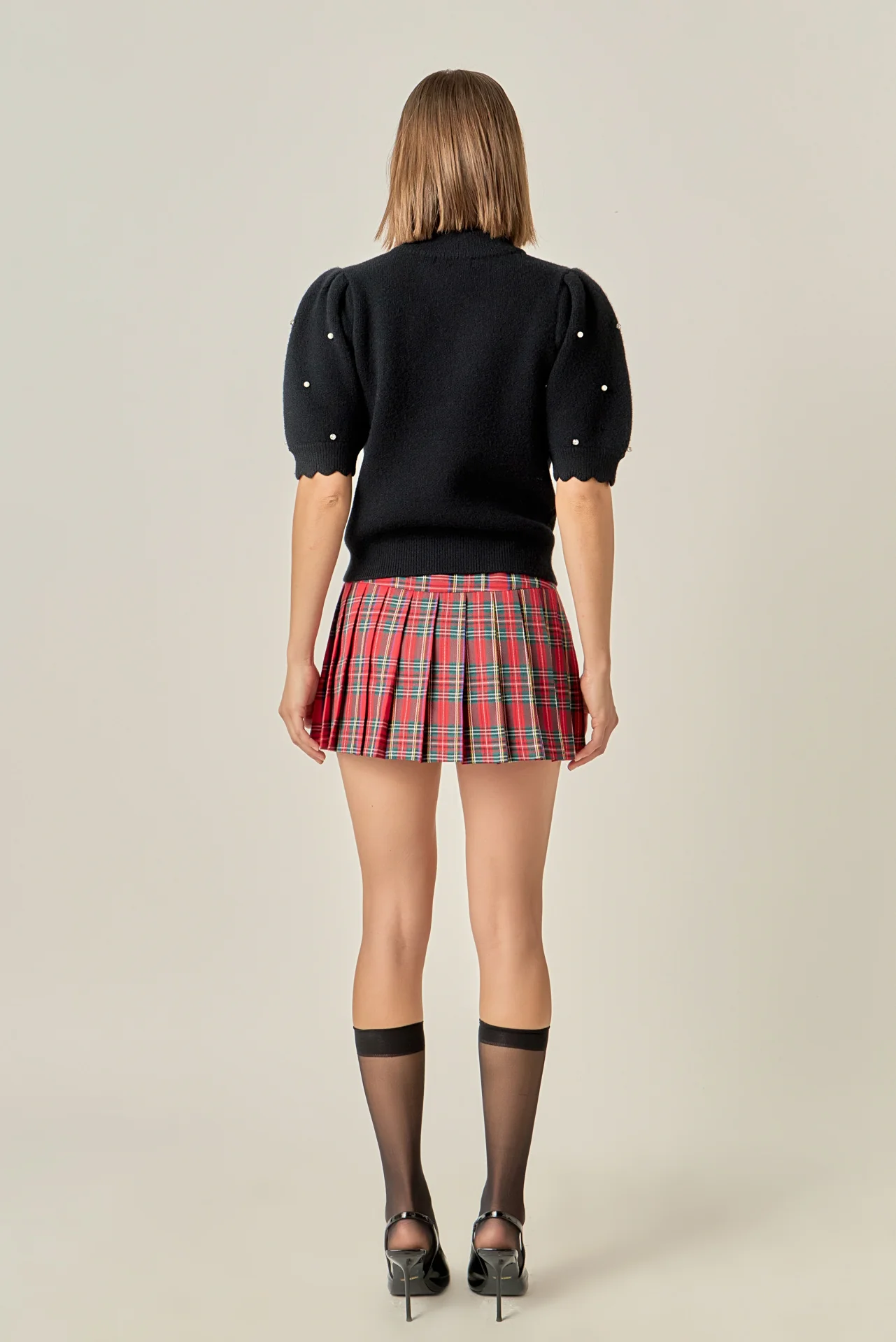 Scalloped Puff Sleeve Embellishment Knit - Image 25