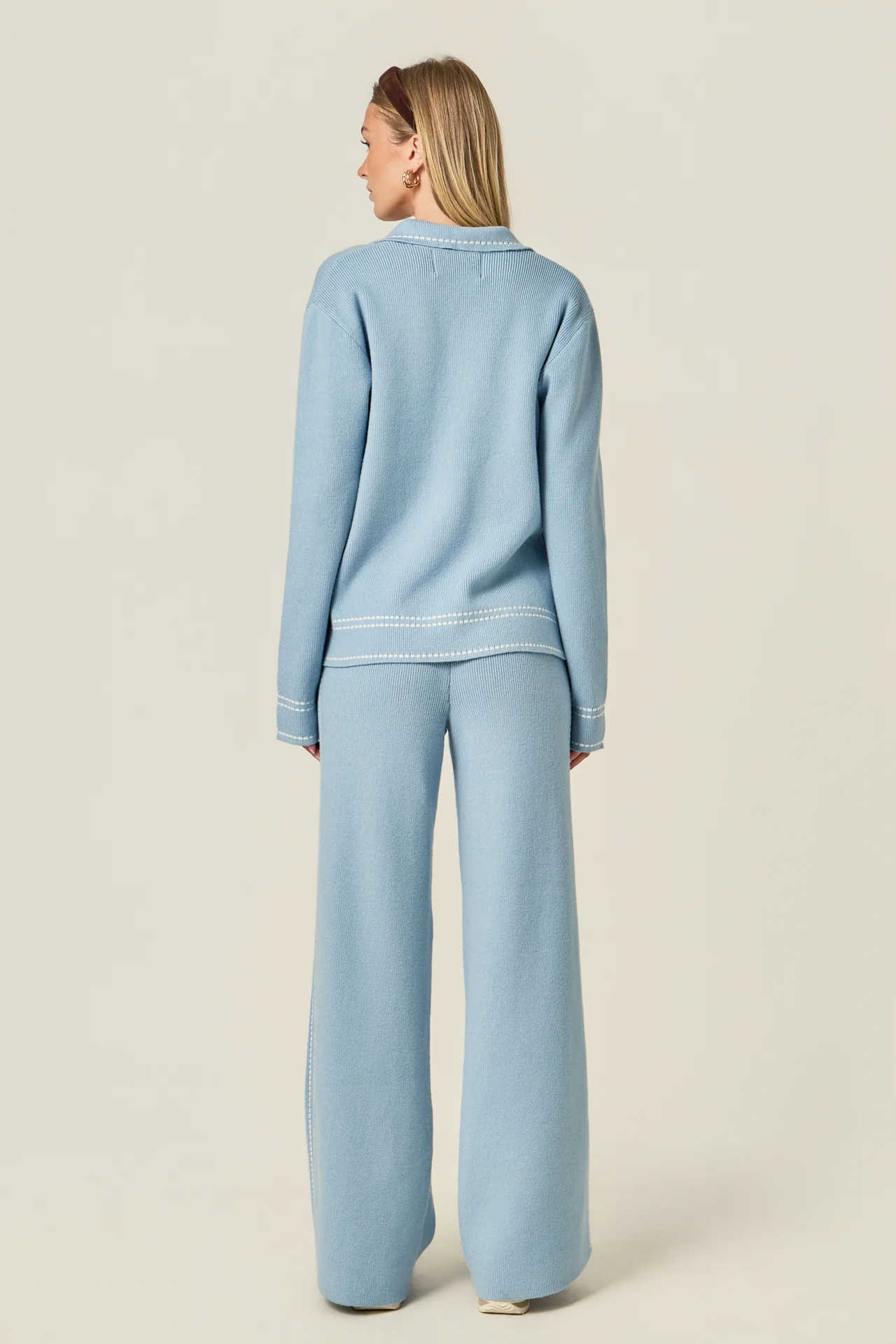 Stitch Detailed Polo Knit - Image 6