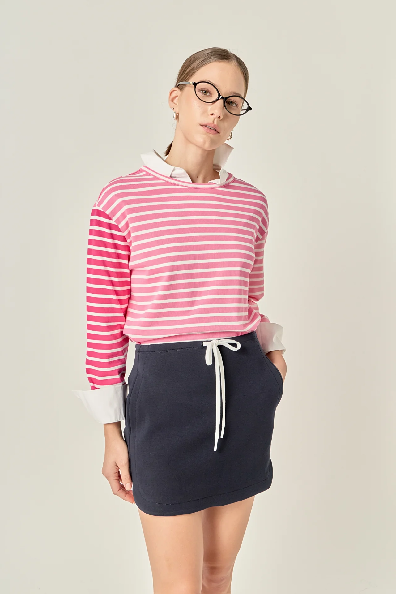 Stripe Colorblock Long Sleeve Tee - Image 10