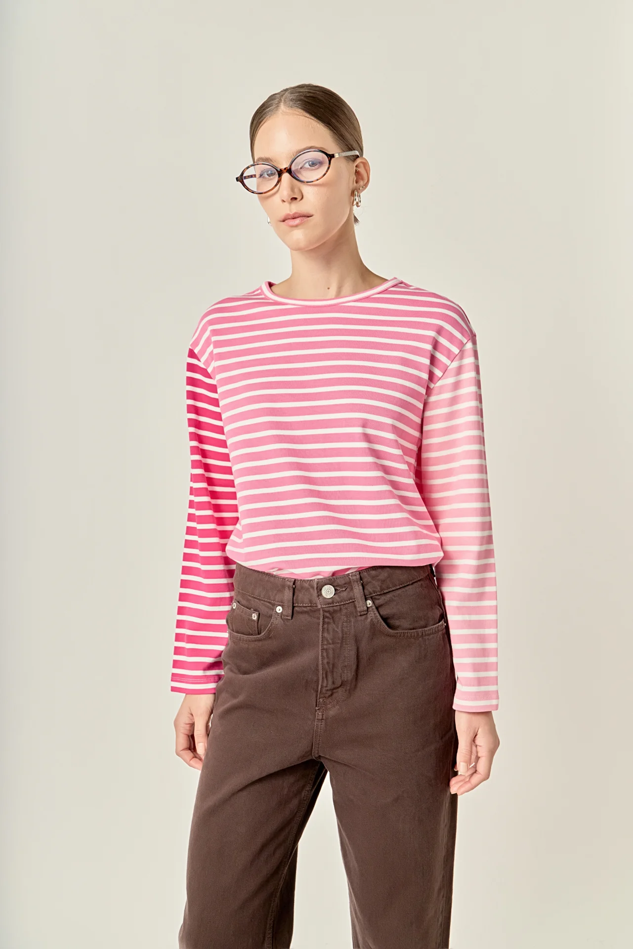 Stripe Colorblock Long Sleeve Tee - Image 11