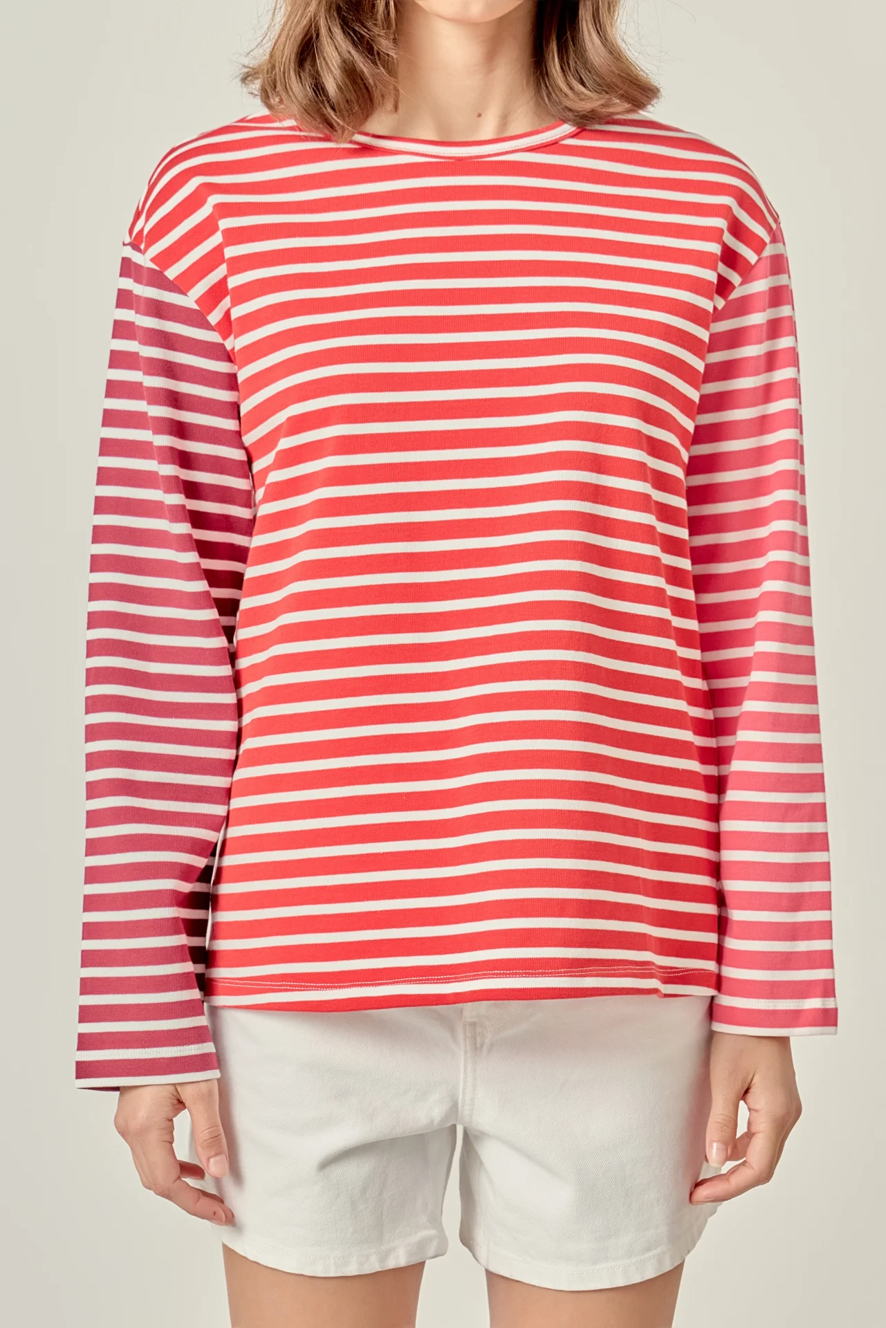 Stripe Colorblock Long Sleeve Tee - Image 2