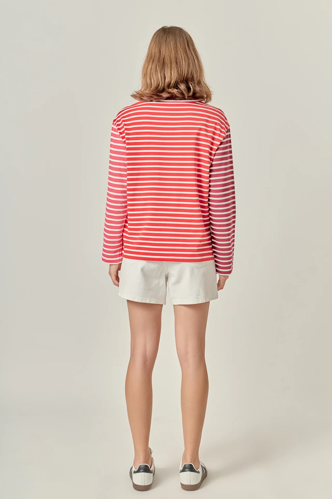 Stripe Colorblock Long Sleeve Tee - Image 4