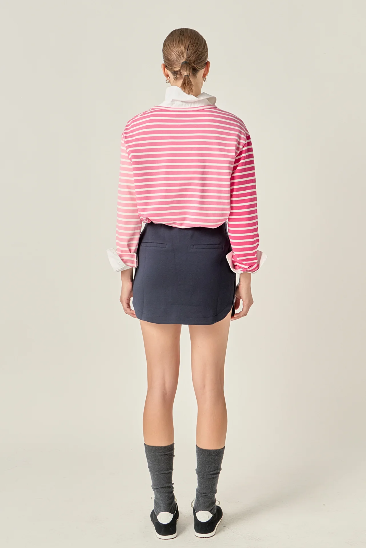 Stripe Colorblock Long Sleeve Tee - Image 9