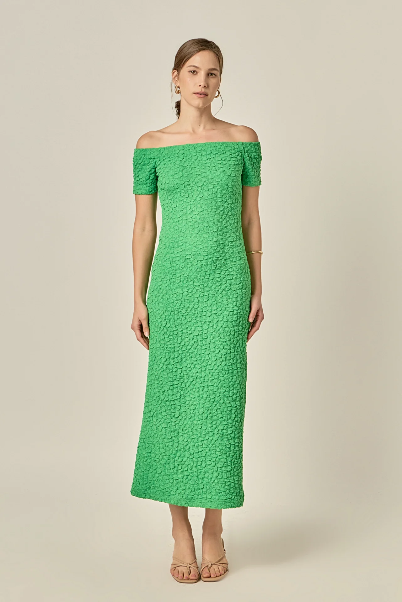 Textured Midi Dress