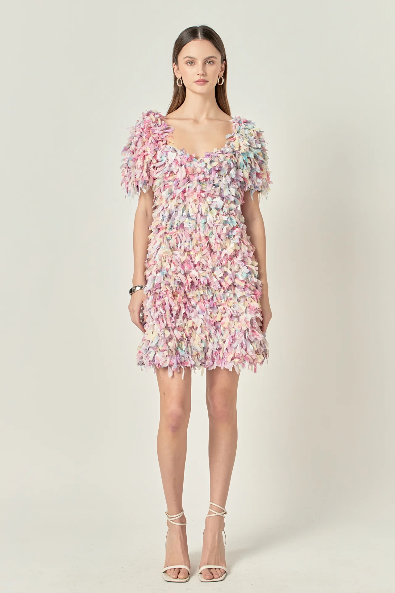 Premium Textured Ribbon Mini Full Dress