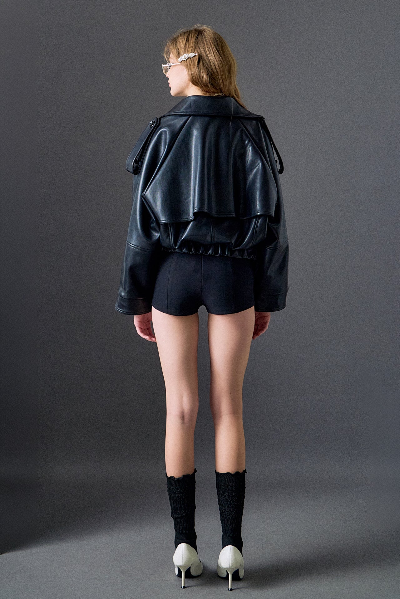 Trench Faux Leather Jacket - Image 4