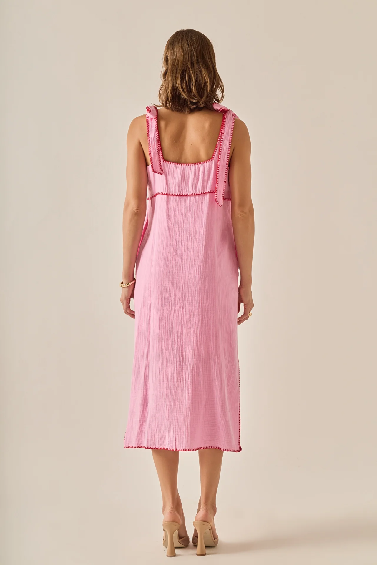 The Aria Tropical Embroidered Midi Dress - Image 4